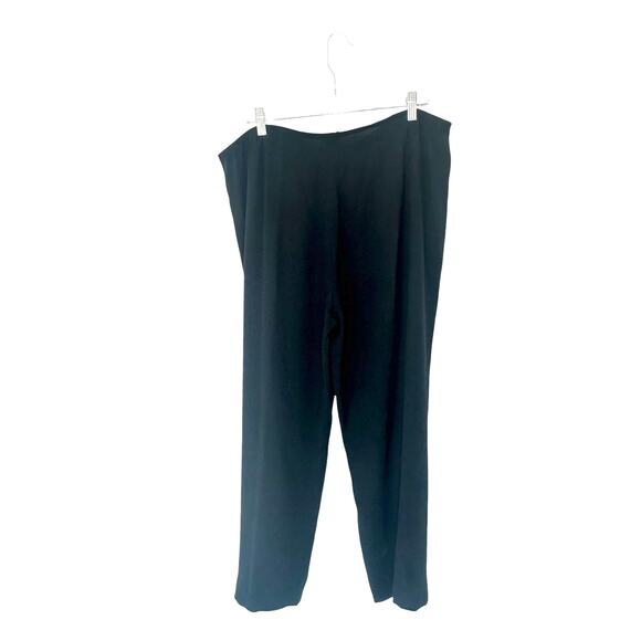Eileen Fisher‎ Dress Pants Black Relaxed Office Work Career Straight Leg Large - Picture 8 of 12